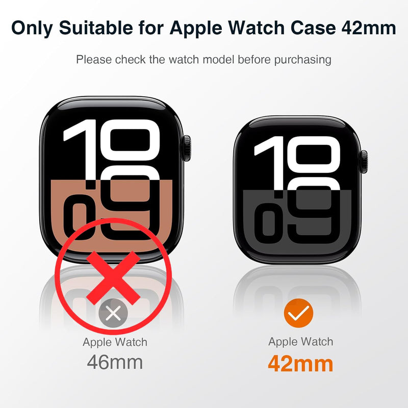 Zitel Case for Apple Watch Series 10 42mm Screen Protector Cover - Clear