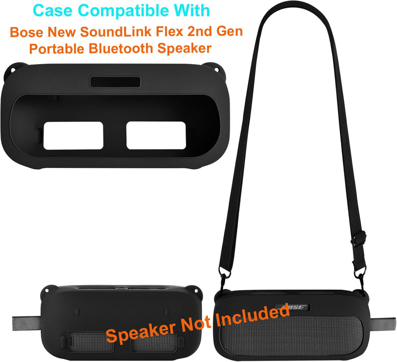 Zitel Case for Bose New SoundLink Flex (2nd Gen) Bluetooth Portable Speaker Cover - Black