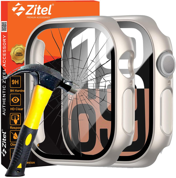 Zitel Case for Apple Watch Series 10 42mm Screen Protector Cover - Starlight