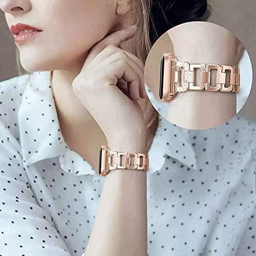 Zitel Band for Apple Watch Straps for Women Girls 46mm 45mm 44mm 49mm Series 10 9 8 7 6 5 4 3 2 1 SE - Rose Gold