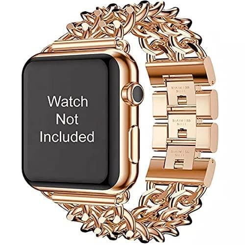 Zitel Band for Apple Watch Straps for Women Girls 46mm 45mm 44mm 49mm Series 10 9 8 7 6 5 4 3 2 1 SE - Rose Gold