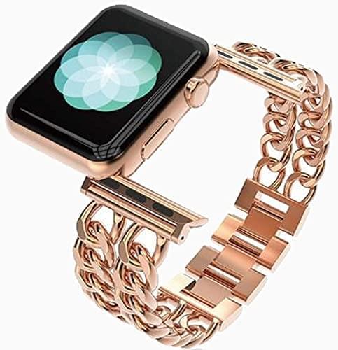 Zitel Band for Apple Watch Straps for Women Girls 46mm 45mm 44mm 49mm Series 10 9 8 7 6 5 4 3 2 1 SE - Rose Gold