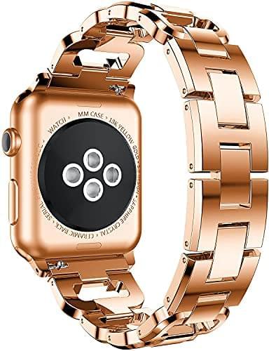 Zitel Band for Apple Watch Straps for Women Girls 46mm 45mm 44mm 49mm Series 10 9 8 7 6 5 4 3 2 1 SE - Rose Gold