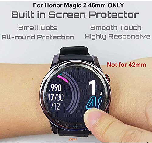 Screen Protector Case Compatible with Huawei Honor Magic Watch 2 46mm  TenCloud Covers Full Protective Cover for Honor Magic Watch 2 46mm (Not for  42mm) (Black) : : Electronics