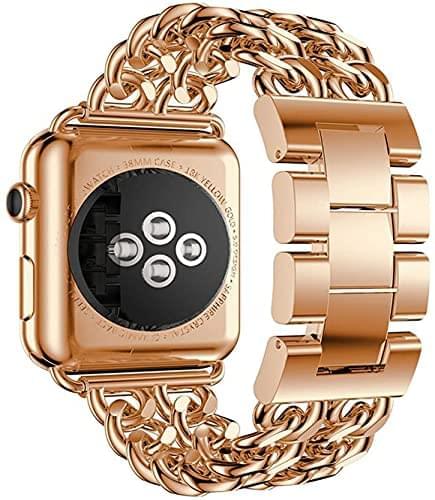 Zitel Band for Apple Watch Straps for Women Girls 46mm 45mm 44mm 49mm Series 10 9 8 7 6 5 4 3 2 1 SE - Rose Gold